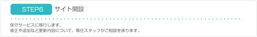 STEP6 サイト開設